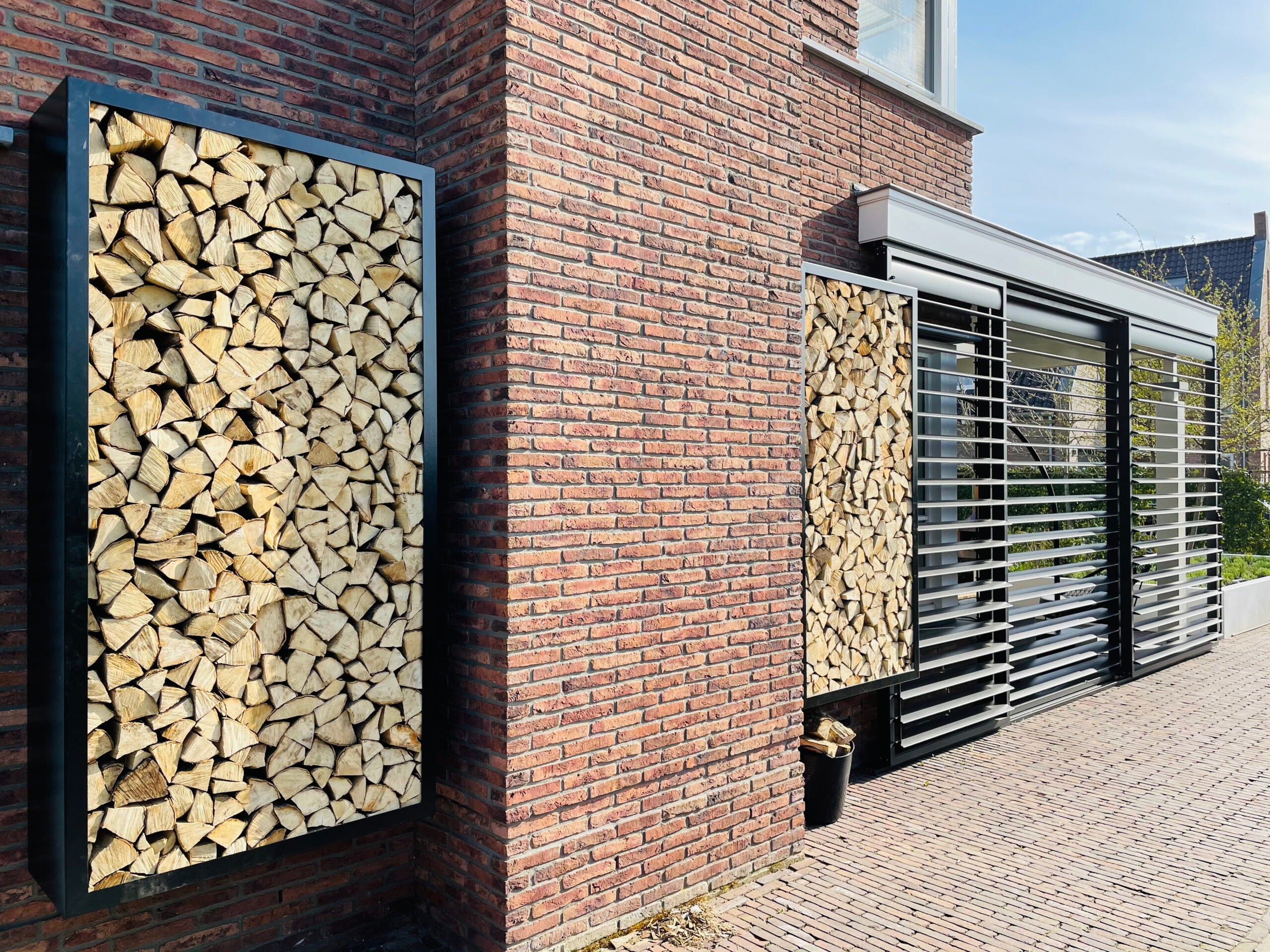 Ater - Zwarte Metalen Houtopslag