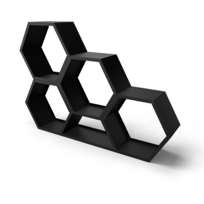 Hexor Ater - Zwart Metalen Modulaire Houtopslag